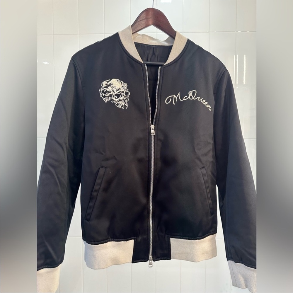Alexander Mcqueen Varsity Jacket Bomber Black - image 4